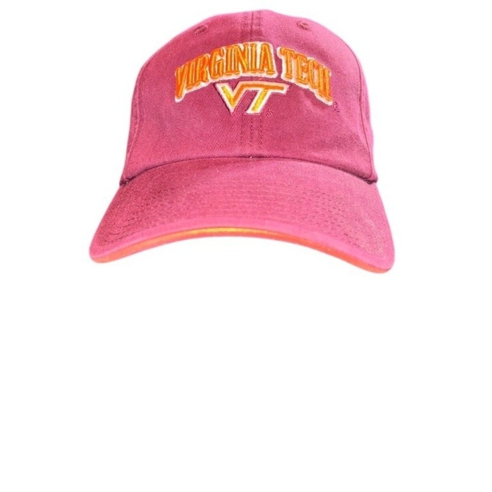 Virginia Tech Hokies Hat Unisex One Size Maroon Orange Embroidered NCAA vintage